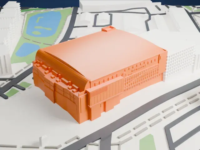 Arena Vilnius model, North view