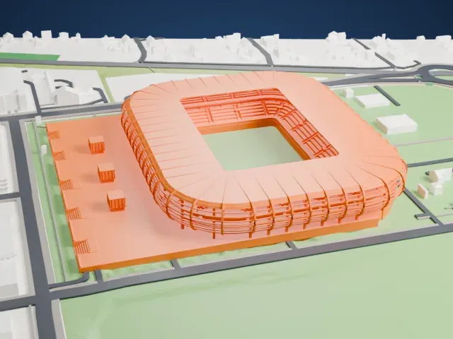 Arena Zabrze model, North view