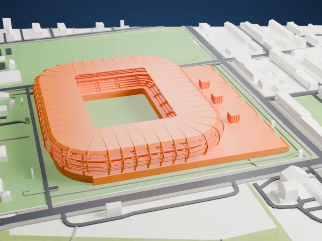 Arena Zabrze model, South view