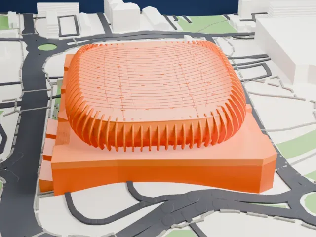 Arena Zagreb model, North view