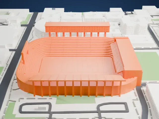 Arizona Stadium model, East view