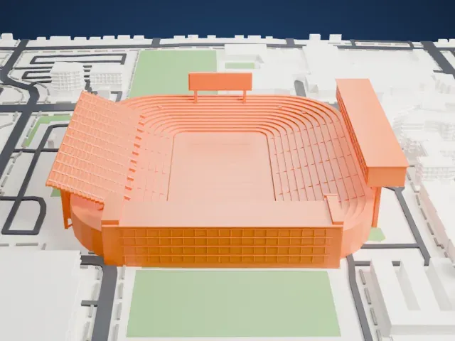 Arizona Stadium model, North view