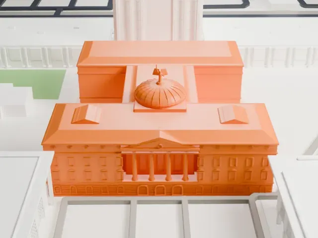 Arizona State Capitol model, East view