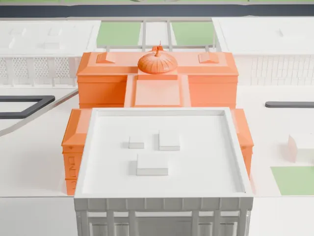 Arizona State Capitol model, West view