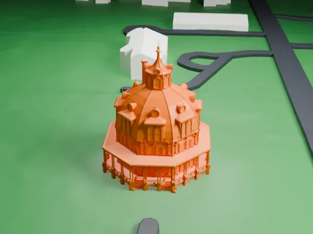 Armour–Stiner House model, East view