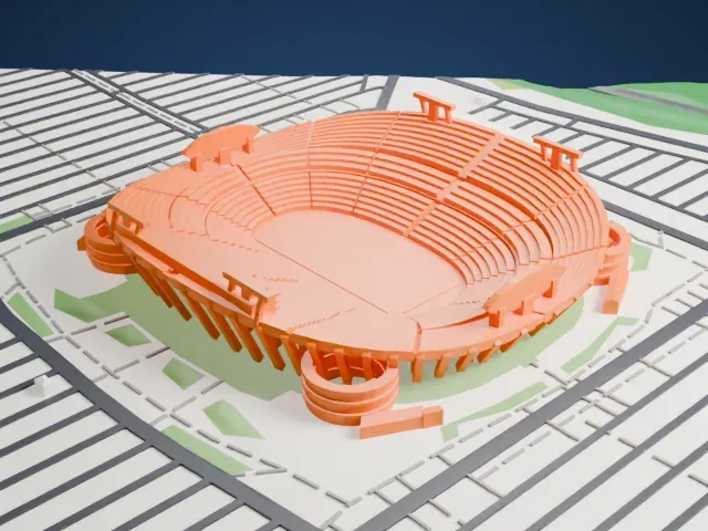 Arrowhead Stadium model, North view