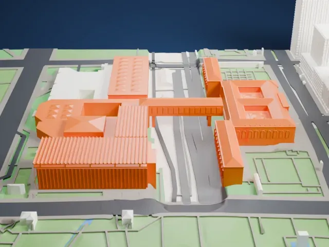 Art Institute of Chicago model, North view