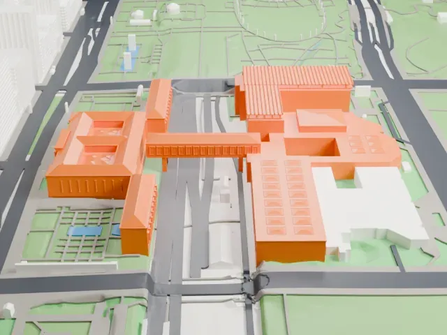 Art Institute of Chicago model, South view