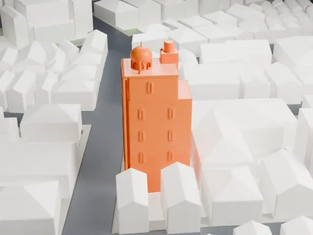 Asakusa Mosque model, East view