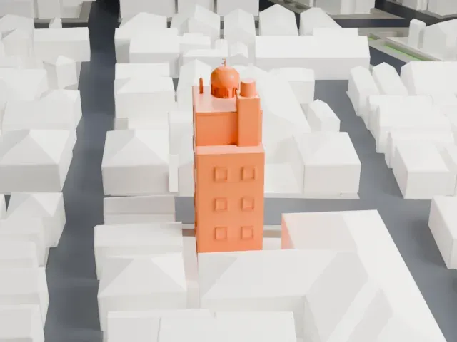 Asakusa Mosque model, North view