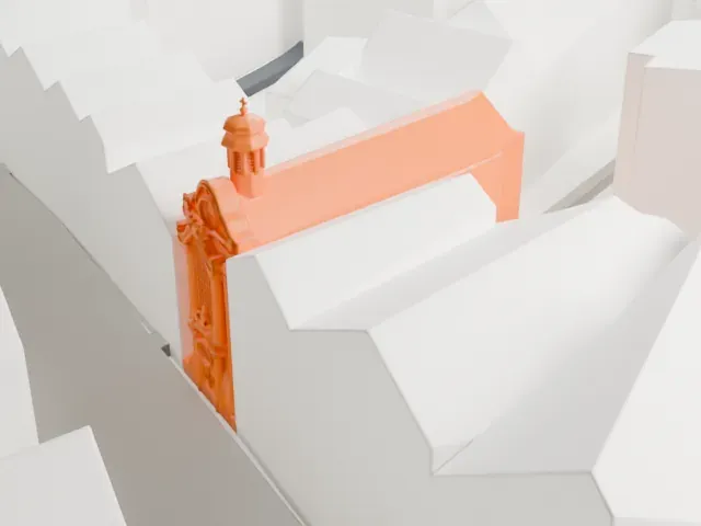 Asam Church, Munich model, East view