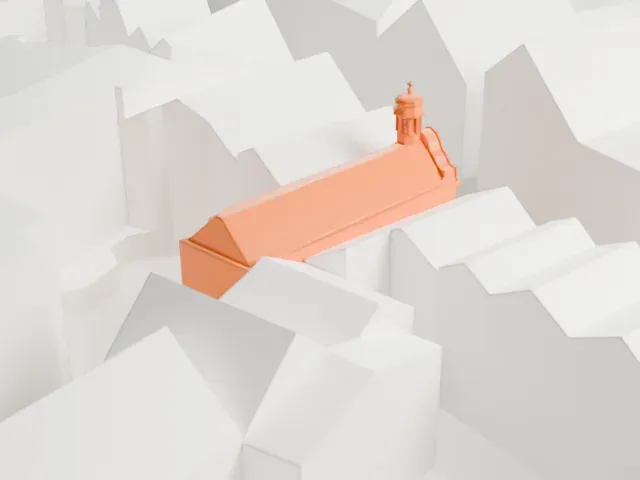 Asam Church, Munich model, West view