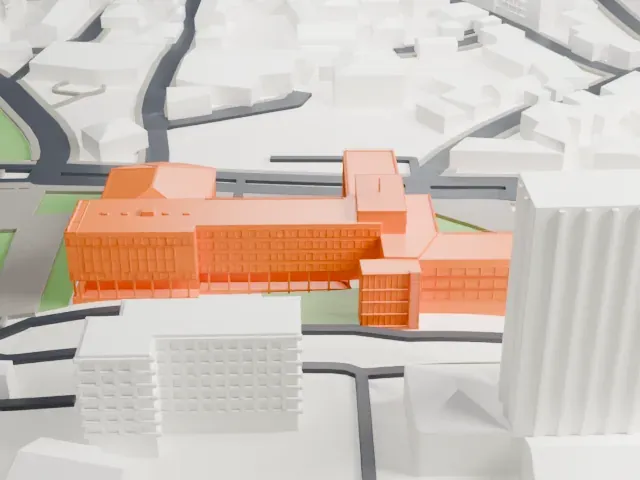 Assembly of Kosovo model, West view
