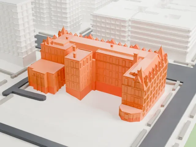 Association Residence Nursing Home model, East view