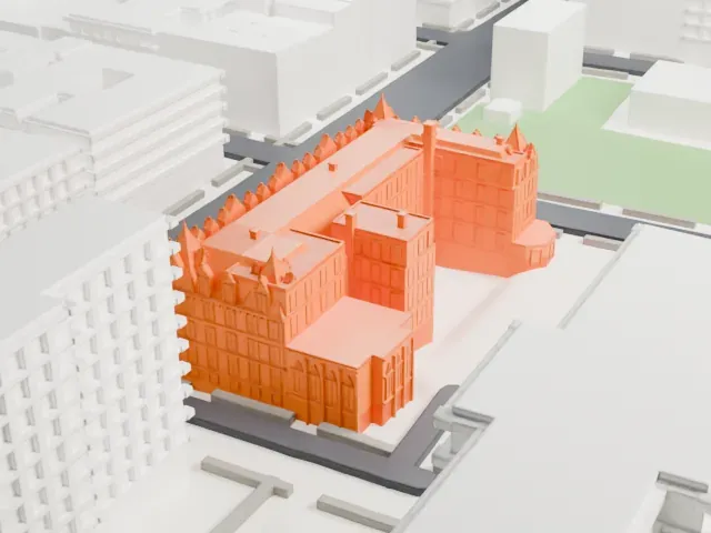 Association Residence Nursing Home model, South view