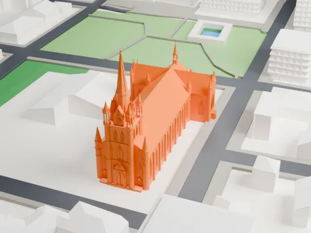 Assumption Cathedral model, North view
