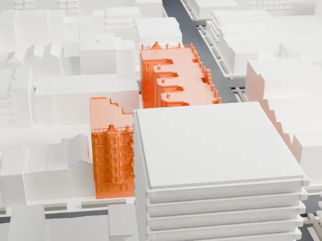 Astral Apartments model, North view