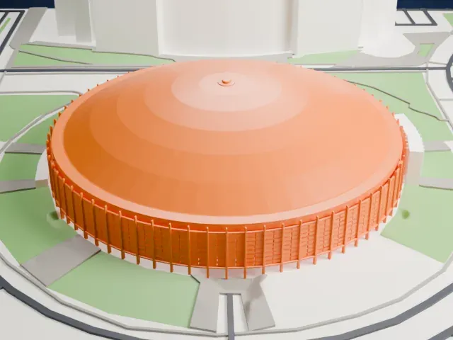 Astrodome model, East view