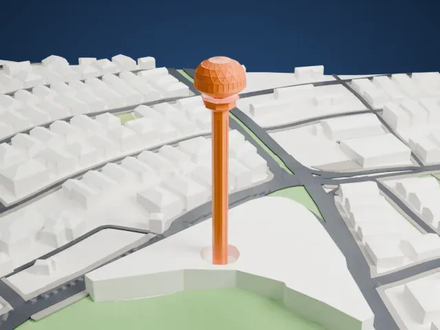 Atakule model, North view