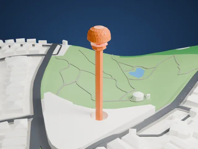 Atakule model, South view