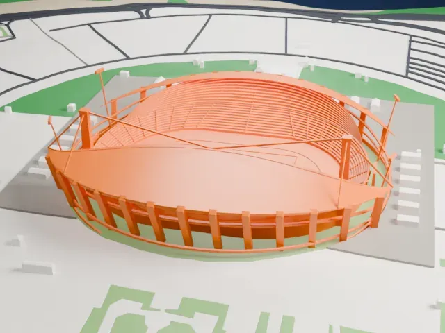 Atatürk Olympic Stadium model, West view