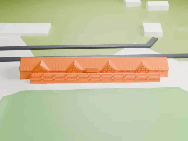 ATCO Field model, North view