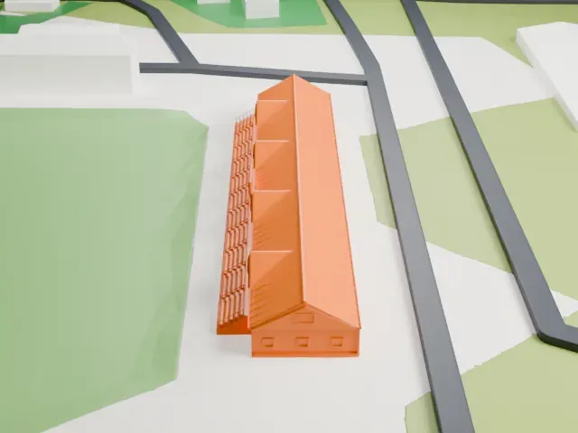 ATCO Field model, West view