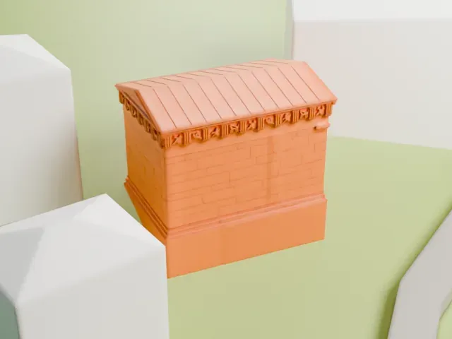 Athenian Treasury model, South view