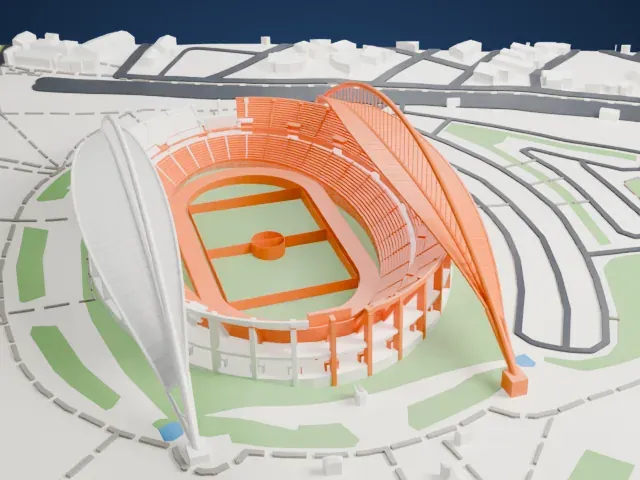 Athens Olympic Stadium model, North view
