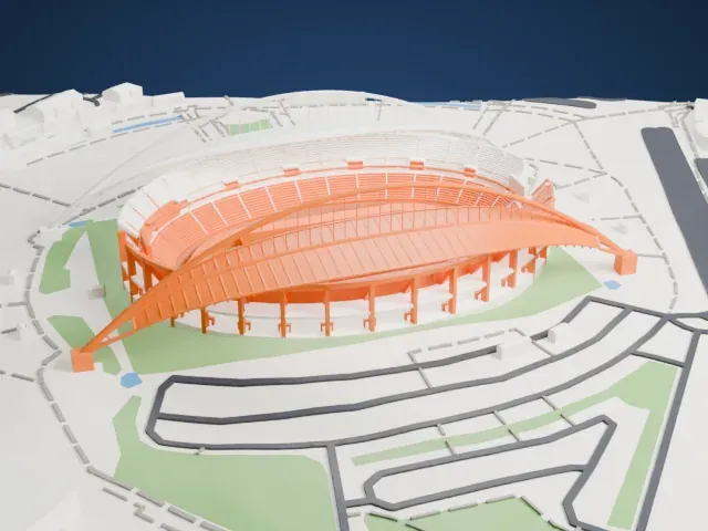 Athens Olympic Stadium model, West view