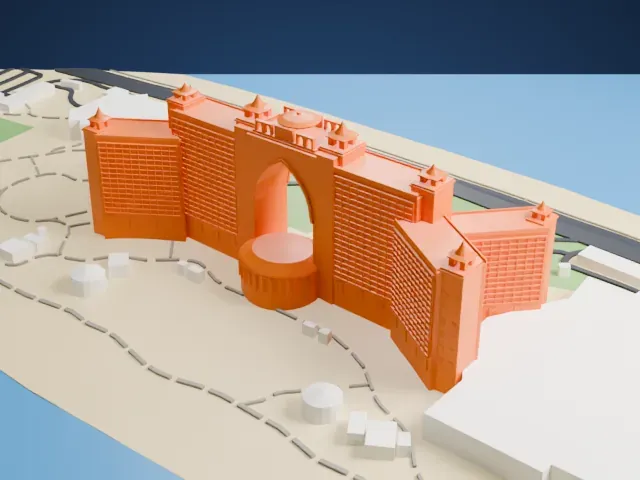 Atlantis The Palm model, East view