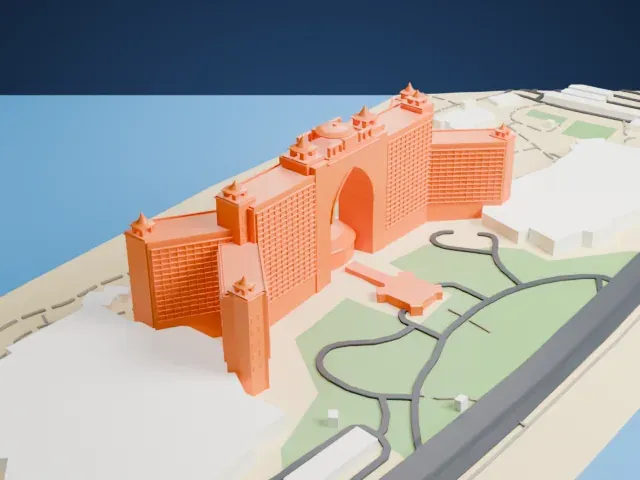 Atlantis The Palm model, North view