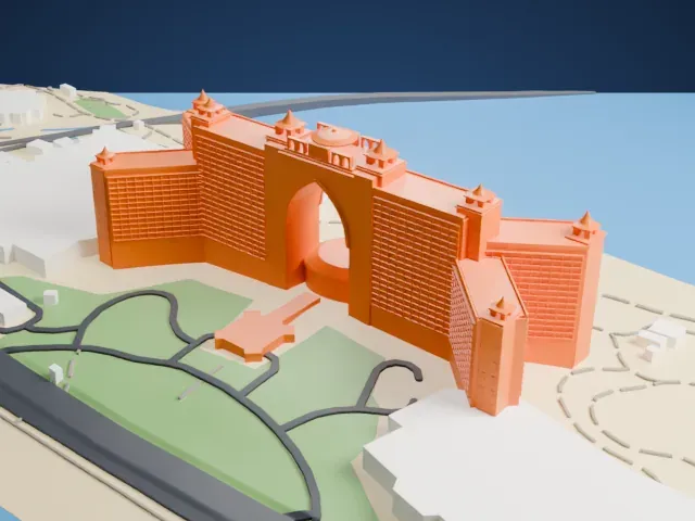 Atlantis The Palm model, West view