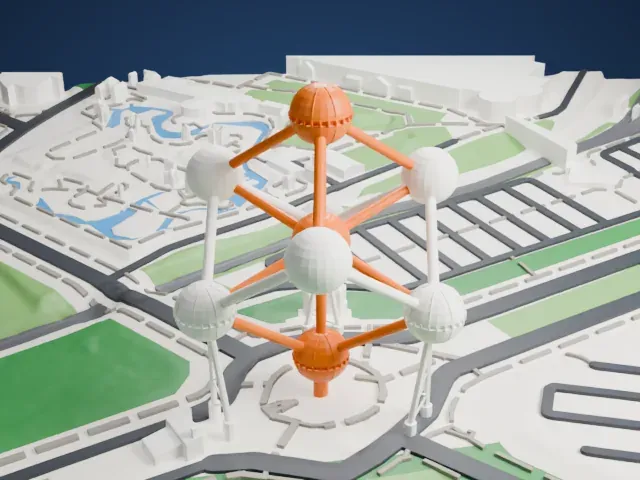 Atomium model, East view