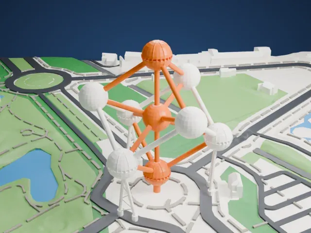 Atomium model, North view