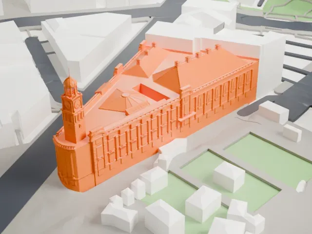 Auckland Town Hall model, North view