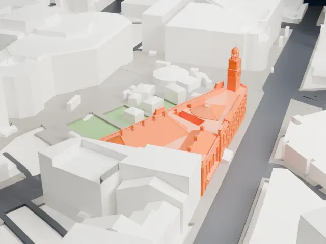 Auckland Town Hall model, South view