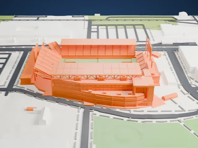 Audi Field model, East view