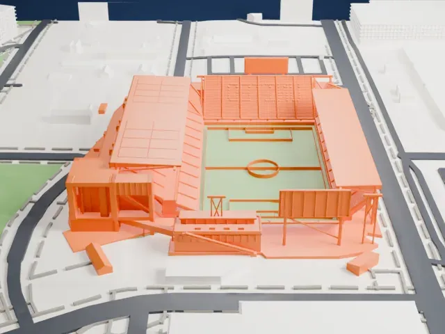 Audi Field model, North view