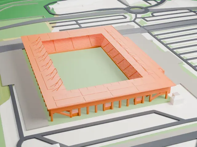 Audi Sportpark model, North view