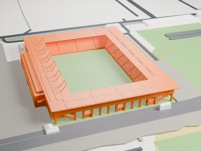 Audi Sportpark model, South view