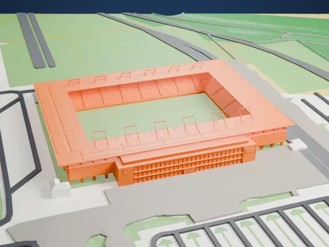 Audi Sportpark model, West view