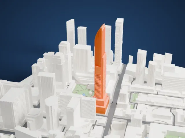Aura (Toronto) model, South view
