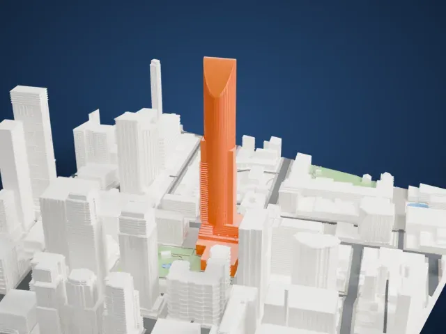 Aura (Toronto) model, West view