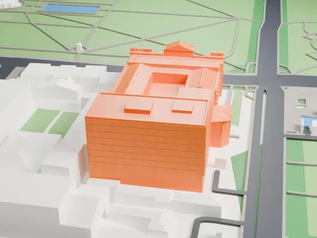 Australian Museum model, East view