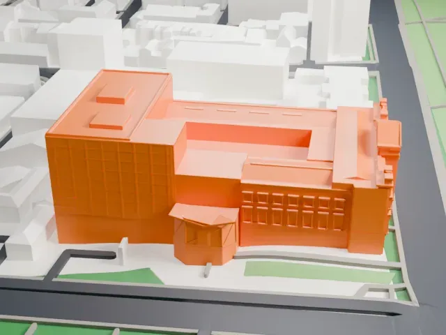 Australian Museum model, North view