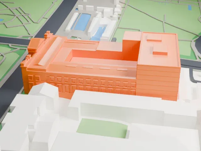 Australian Museum model, South view