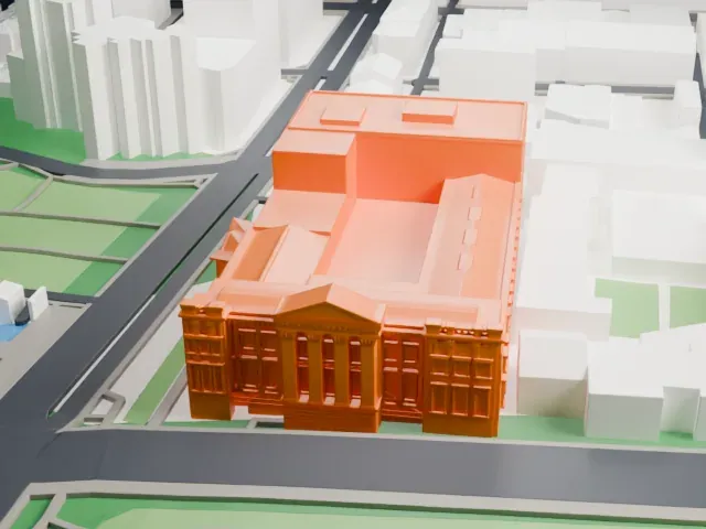 Australian Museum model, West view