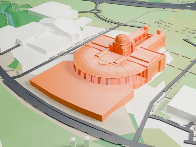 Australian War Memorial model, North view
