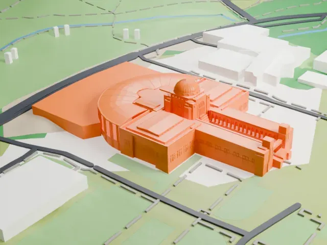 Australian War Memorial model, West view